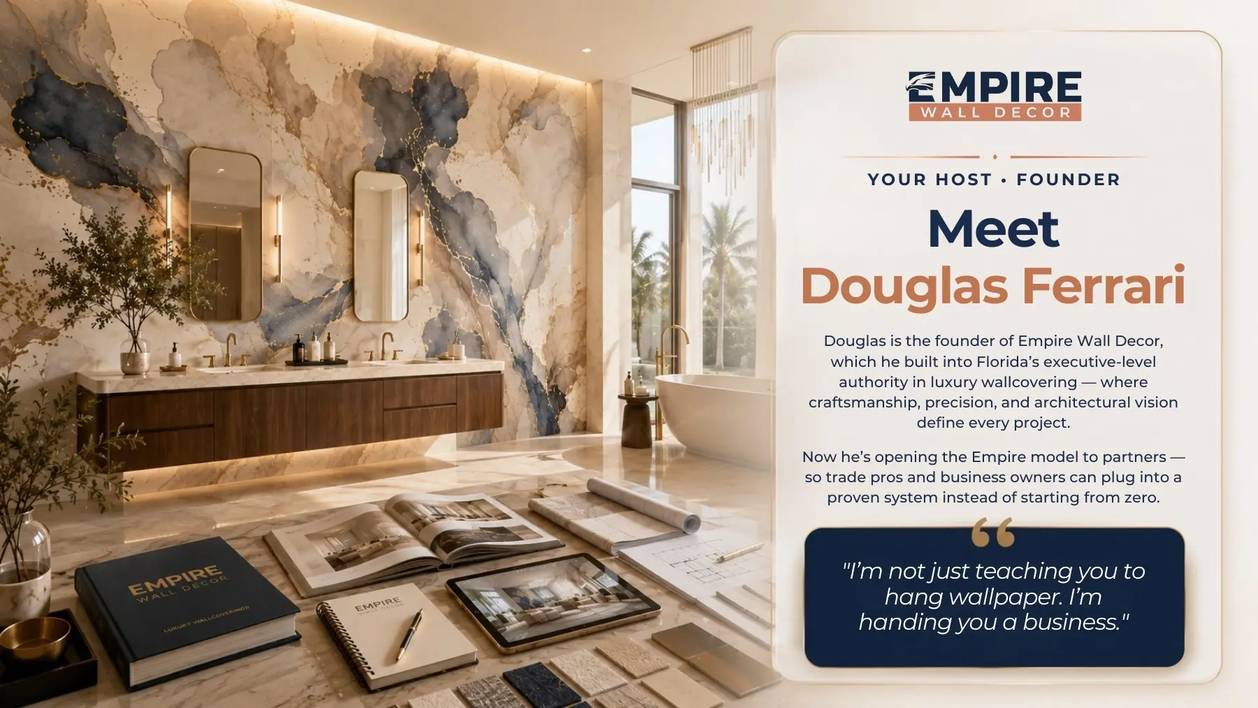 Experiência de marca do workshop Empire Wall Decor