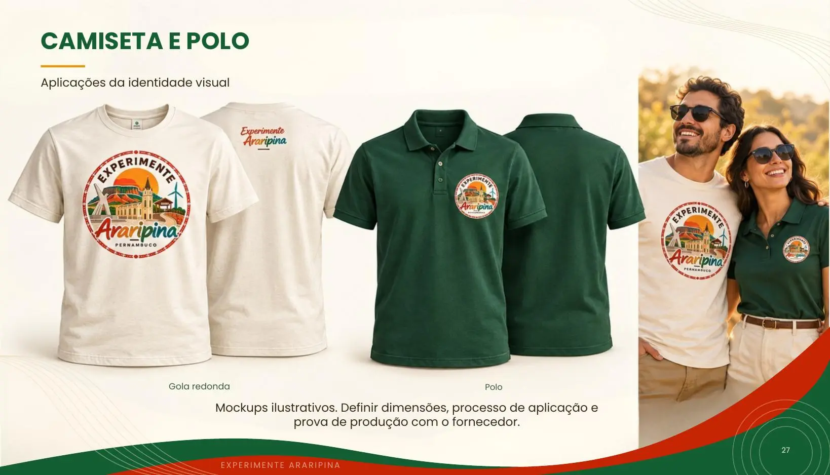 Aplicação em camisetas e polos