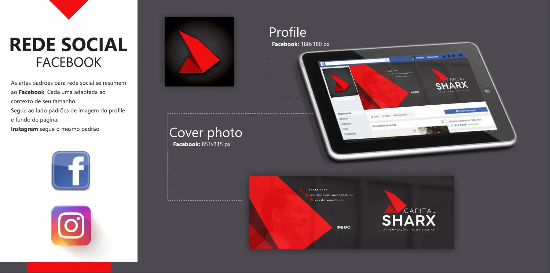 Presença da Sharx Capital nas redes sociais